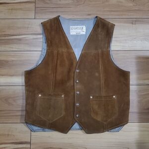Schott NYC suede leather vest jacket